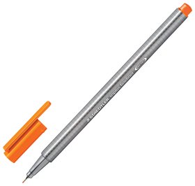 Ручка капиллярная (Линер) Staedtler "Triplus Fineliner", оранжевая, трехгранная, линия письма 0,3 мм, 334-4 Staedtler