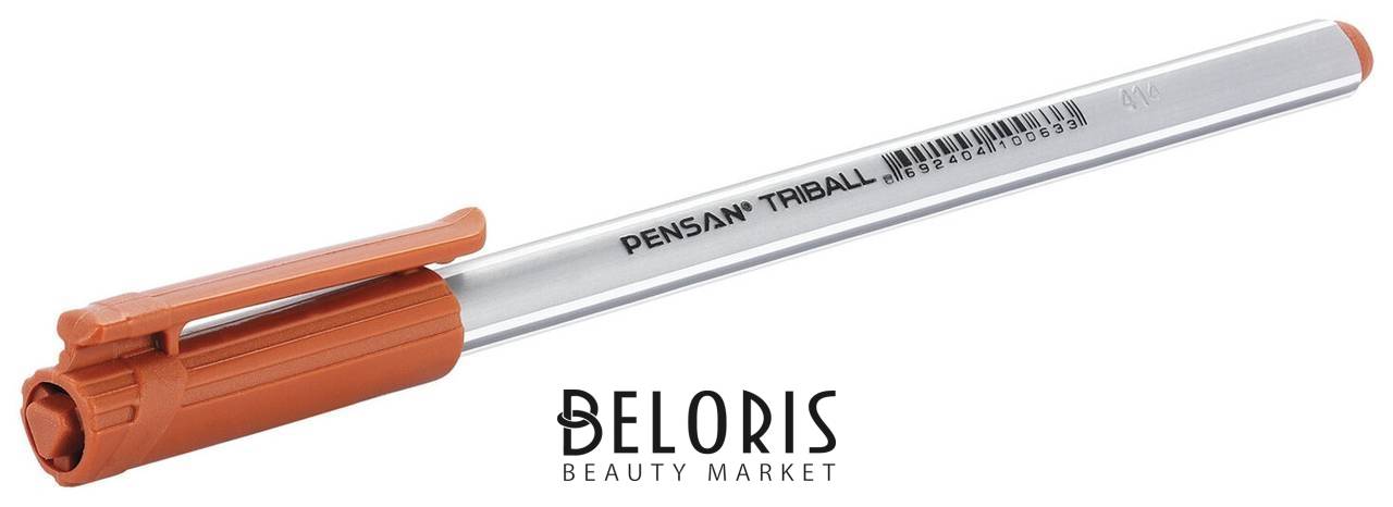 Ручка шариковая масляная Pensan Triball, коричневая, трехгранная, узел 1 мм, линия письма 0,5 мм, 1003/12 Pensan