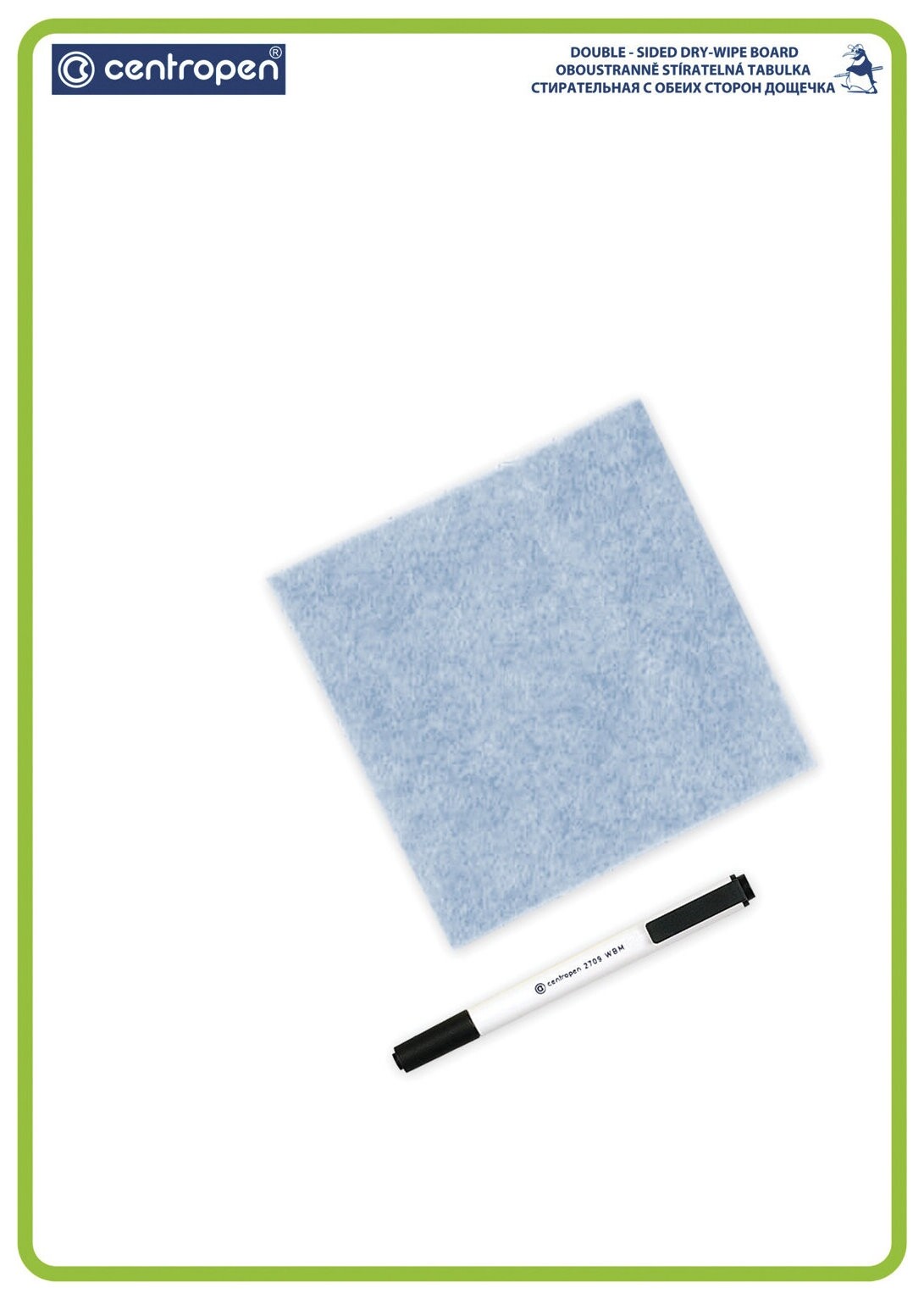Доска двусторонняя маркерная А3 (340х480 мм), клетка, 1 маркер + салфетка, Centropen, 7789, 5 7789 0185  Centropen