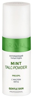 Охлаждающий тальк-пудра с маслом мяты Mint Talc-Powder Aravia Professional