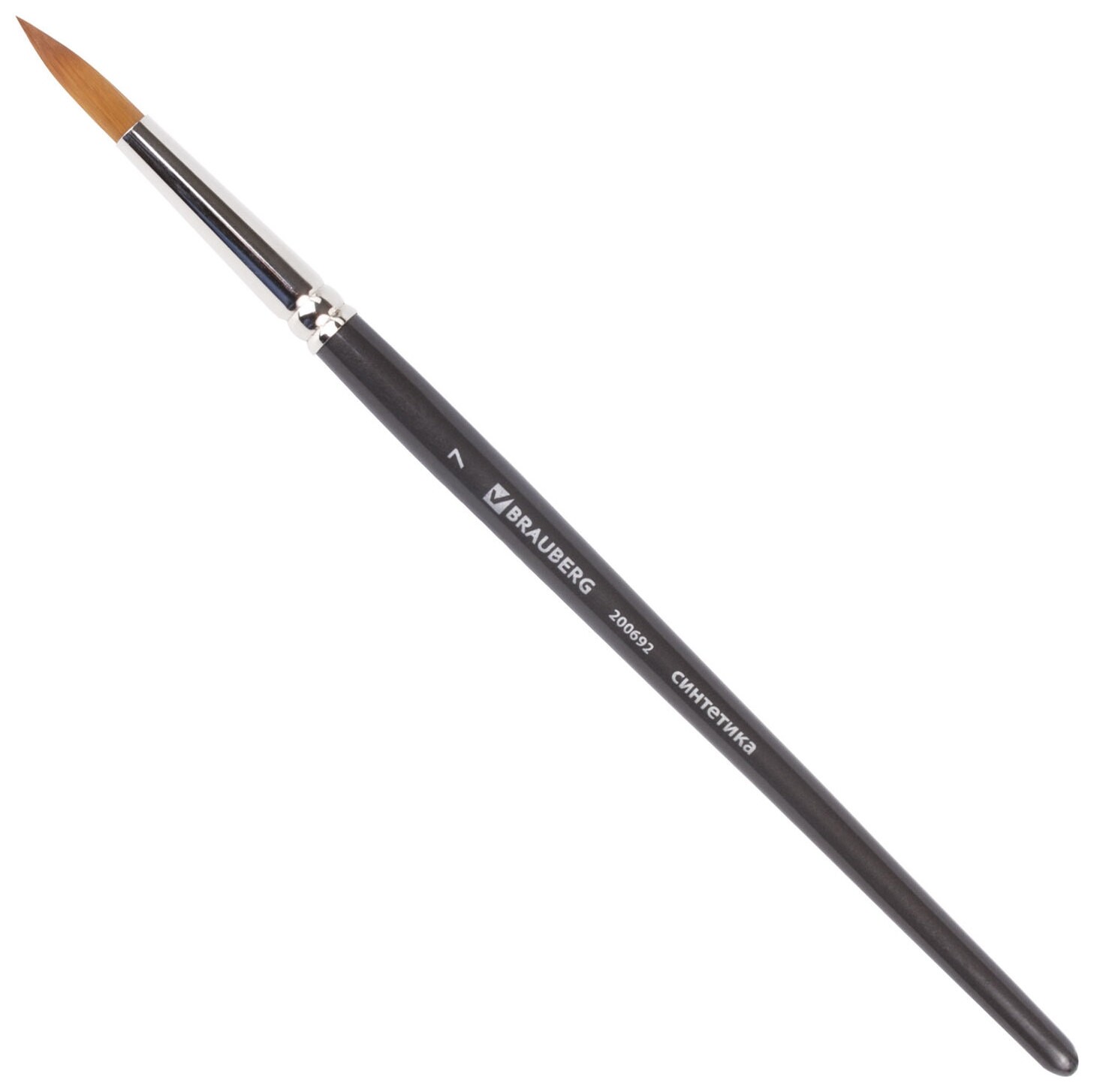 Кисть художественная проф. Brauberg ART Classic, синтетика мягкая под колонок, кругл, № 7, кор руч, 200692  Brauberg