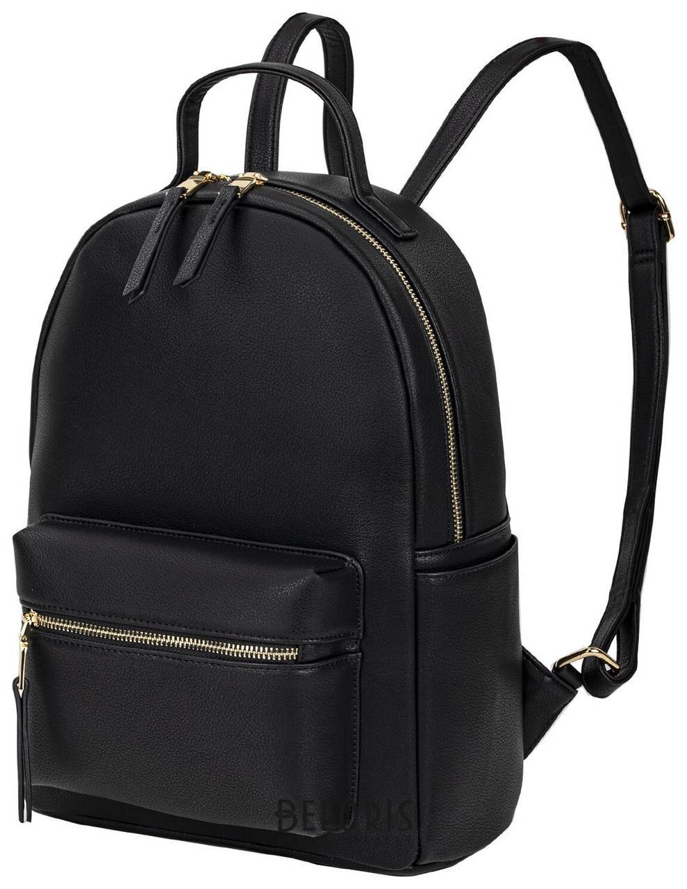 Рюкзак из экокожи Brauberg Podium женский, с отделением для планшета, черный, 34x25x13 см, 270817 Brauberg