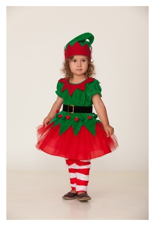 Карнавальный костюм «Эльфочка», платье, головной убор, р. 92-52  Батик