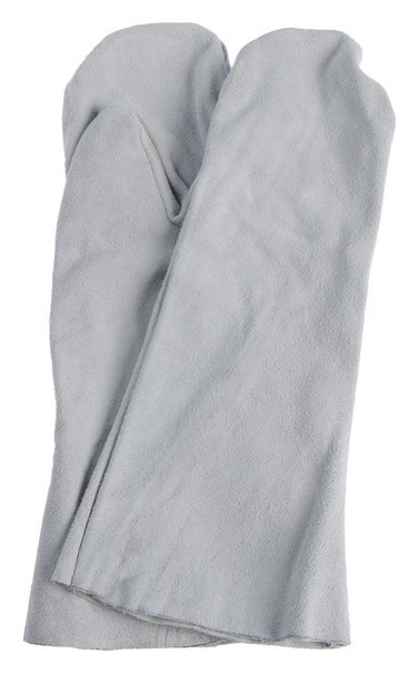 Краги сварщика спилковые 2-палые, 35 см, серые  