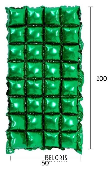 Панно фольгированное 50 х 100 см, 4 ряда, цвет зелёный Страна Карнавалия