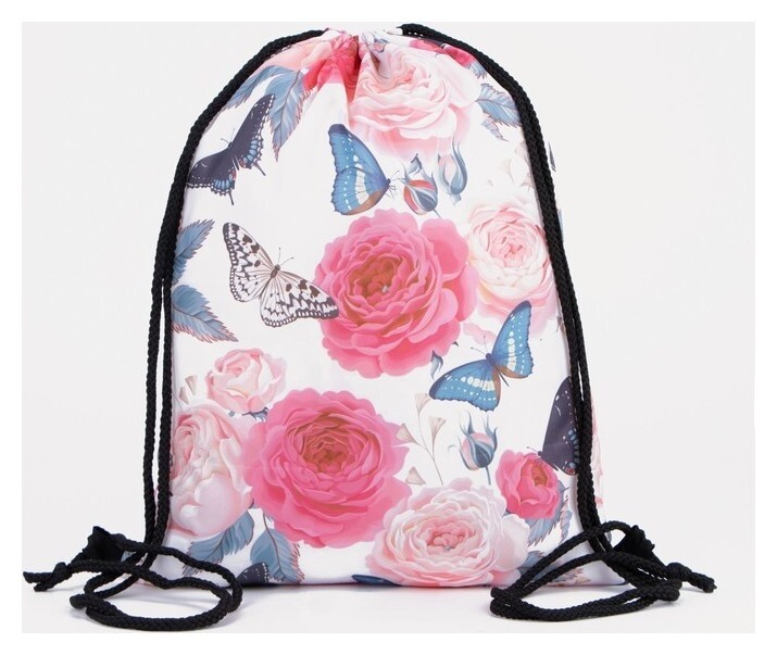 Мешок для обуви на шнурке, цвет розовый  