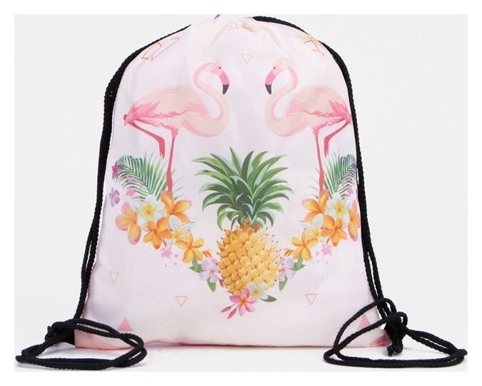 Мешок для обуви на шнурке, цвет розовый  