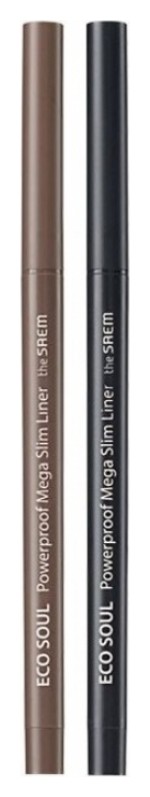 Подводка для глаз тонкая Eco Soul Powerproof Mega Slim Liner  The Saem