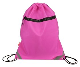 Мешок для обуви с карманом Erichkrause, 500 х 410 мм, Neon Violet, светоотражающая полоса, вентилируемый Erich krause
