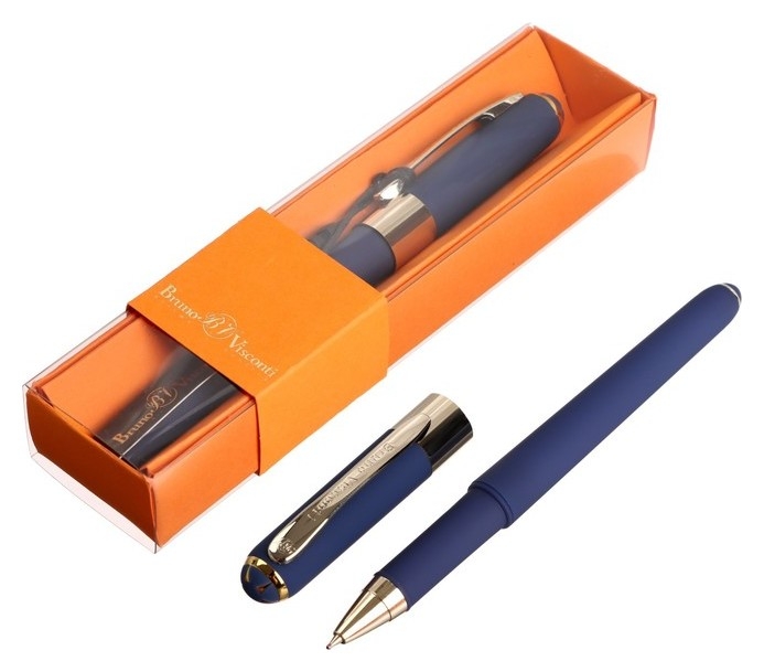 Ручка шариковая, 0.5 мм, Bruno Visconti Monaco, стержень синий, корпус тёмно-синий, в футляре