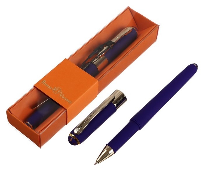 Ручка шариковая, 0.5 мм, Bruno Visconti Monaco, стержень синий, корпус сине-фиолетовый, в футляре