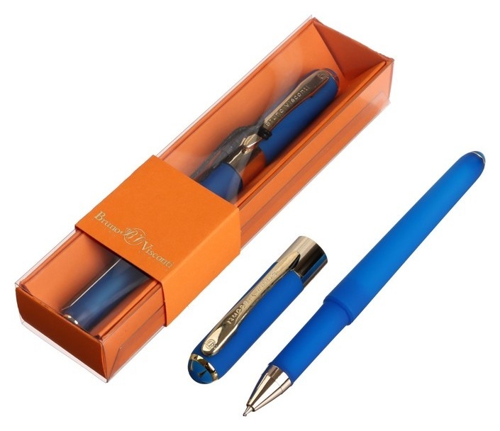 Ручка шариковая, 0.5 мм, Bruno Visconti Monaco, стержень синий, корпус ярко-синий, в футляре