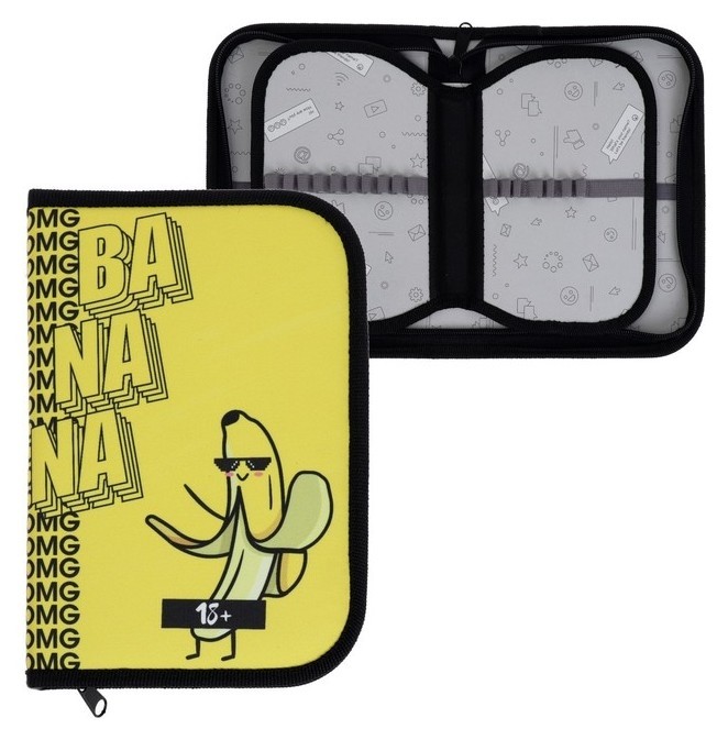 

Пенал 3 секции, вкладка внутри Calligrata, «Банан», 140 х 210, ткань