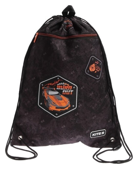 Мешок для обуви Kite, 460 X 330 мм, "Burn Out", черный  Kite
