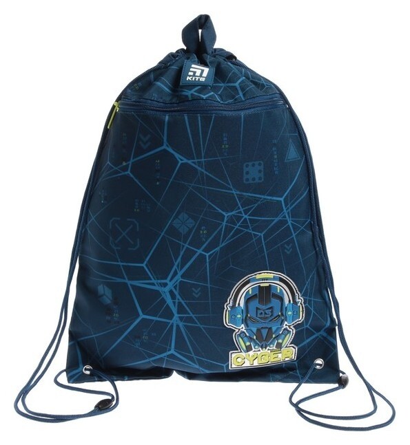 Мешок для обуви Kite, 460 X 330 мм, "Cyber", синий  Kite