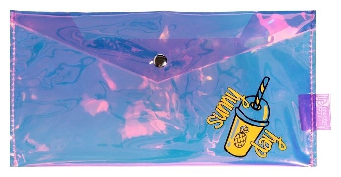 Папка-конверт на кнопке Travel дизайн 230*120мм дизайн феникс "Солнечный стаканчик" 49290  Феникс+