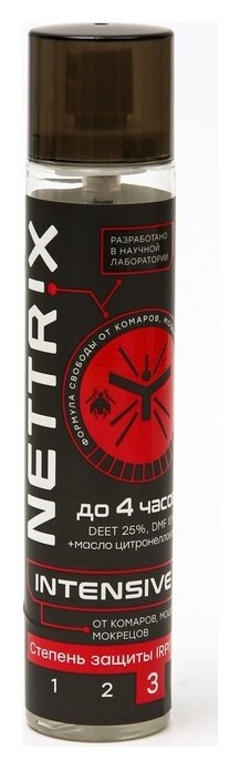 Спрей от комаров и мошек "Nettrix" Intensive, 100 мл  Nettrix