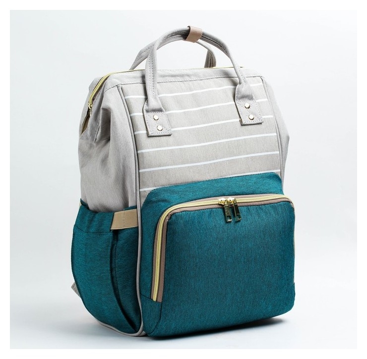 Рюкзак женский, для мамы и малыша, модель «Сумка-рюкзак», цвет зелёный