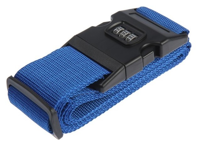 

Ремень для чемодана или сумки с кодовым замком, цвет синий
