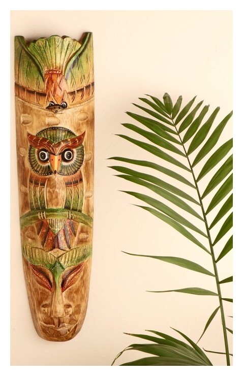 Интерьерный сувенир маска "Сова" 50х12х5 см  