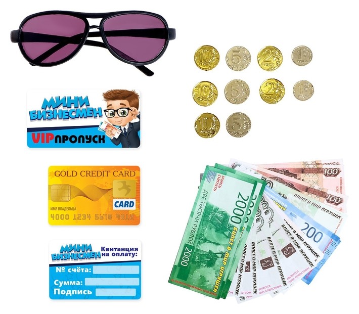 

Игровой набор «Мини бизнесмен», с деньгами и очками, в пакете
