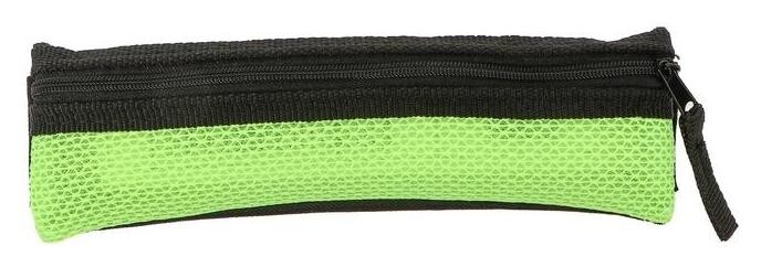 Пенал мягкий 1 отделение, плоский, 60 х 195 мм, с резинкой для блокнота, ярко-салатовый  Оникс