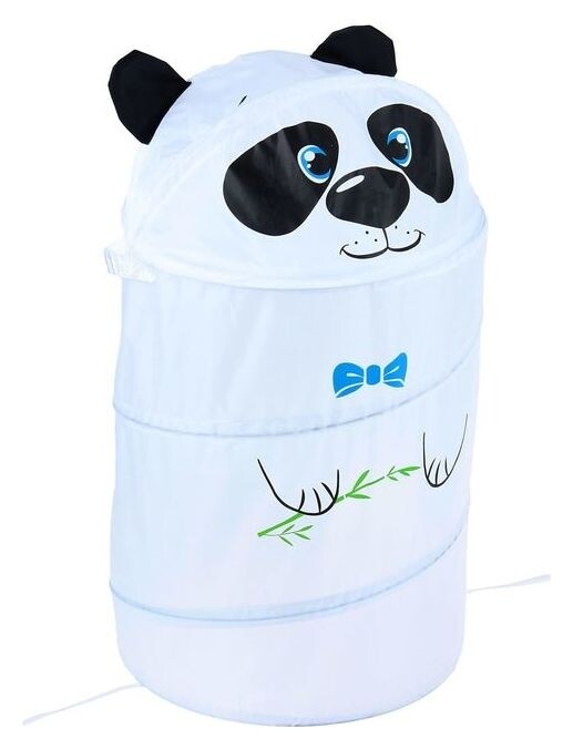 Корзина для игрушек «Панда» с ручками, 33,7 × 33,7 × 55 см  Школа талантов