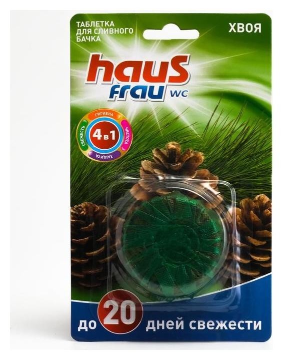 Чистящее средство для унитазов Haus Frau "Хвоя", 1 таблетка 50 гр Haus Frau