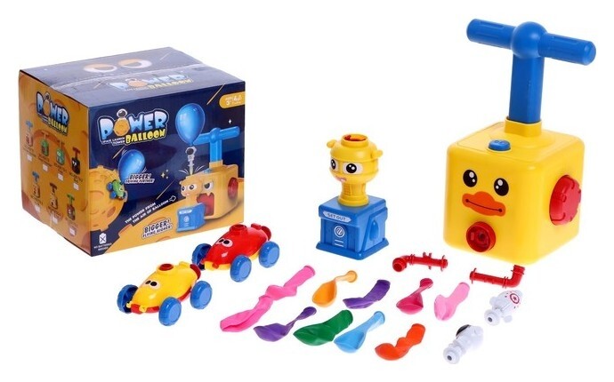 Набор машинок на воздушном шаре Balloon Car, со станцией запуска  