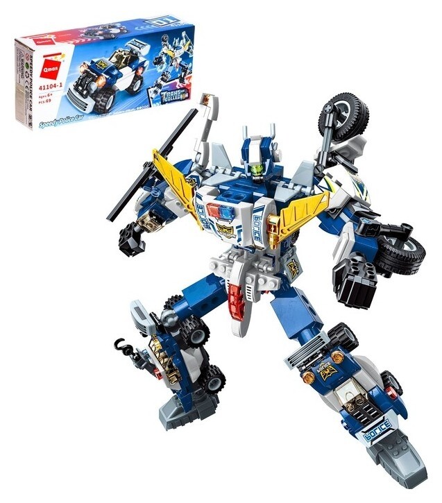 Конструктор робот «Полицейский транспорт», 6 видов  Enlighten Brick (Qman)