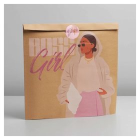 Пакет упаковочный Boss Girl, 30 × 40 × 6 см Дарите счастье