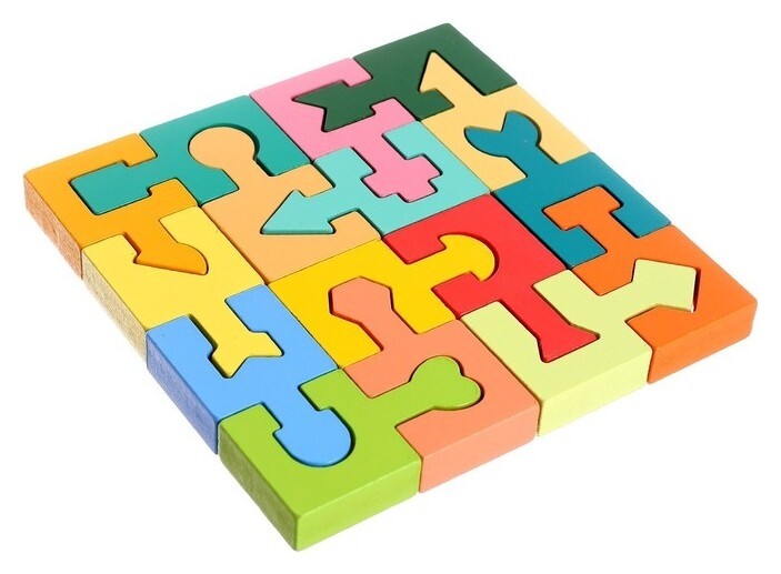 Детский развивающий конструктор «Собери по частям» 16 × 16 × 1,5 см 