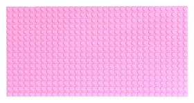 Пластина-основание для конструктора, 25,5 × 12,5 см, цвет розовый 