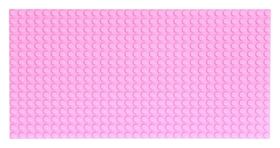 Пластина-перекрытие для конструктора, 25,5 × 12,5 см, цвет розовый 