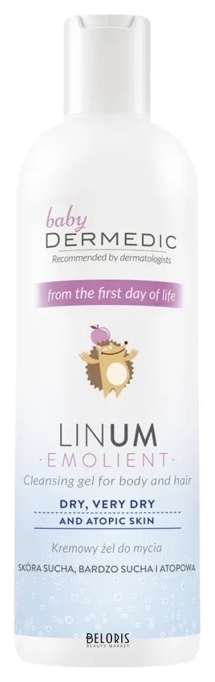 Крем-гель очищающий детский с 1 дня жизни Dermedic Emolient linum