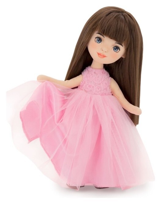Мягкая кукла «Sophie в розовом платье с розочками», 32 см Orange toys