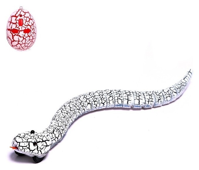 Животное радиоуправляемое «Змея», свет, работает от аккумулятора, цвет белый  