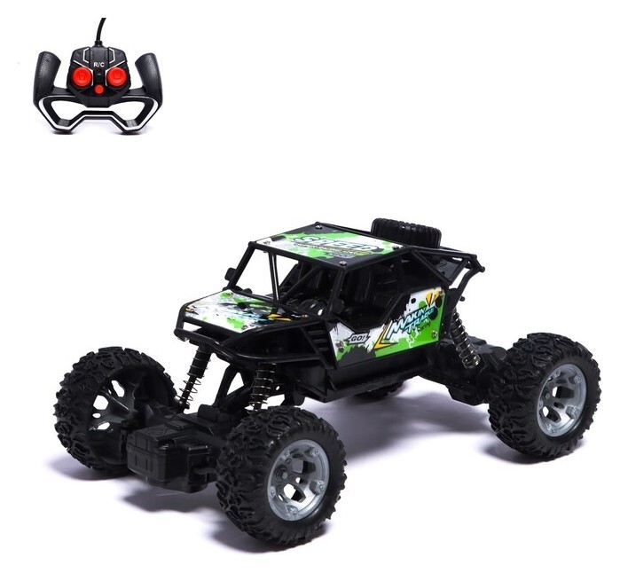 Джип радиоуправляемый «Триал», работает от аккумулятора, цвет зеленый  