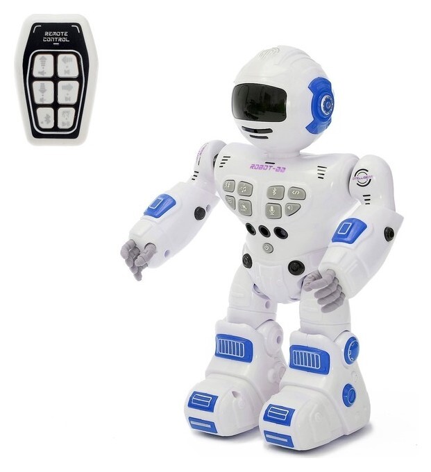 Робот радиоуправляемый «Зеро», световые и звуковые эффекты, работает от аккумулятора, цвет синий  