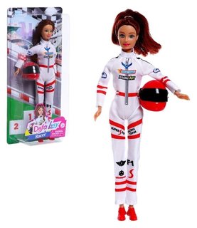 Кукла-модель «Гонщица», с аксессуарами, цвет красный Defa Lucy