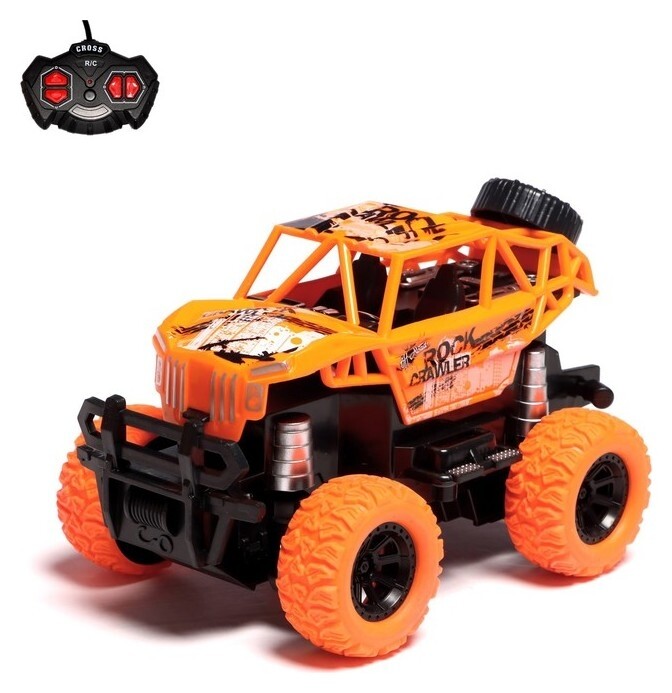 Джип радиоуправляемый «Ралли», работает от батареек, цвет оранжевый 