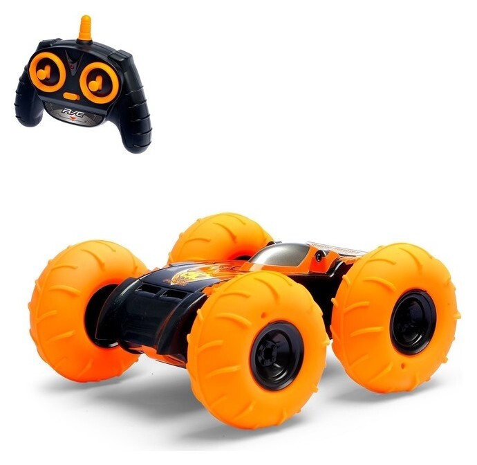 Машина радиоуправляемая «Перевёртыш», с аккумулятором, пневматические колеса, оранжевый  