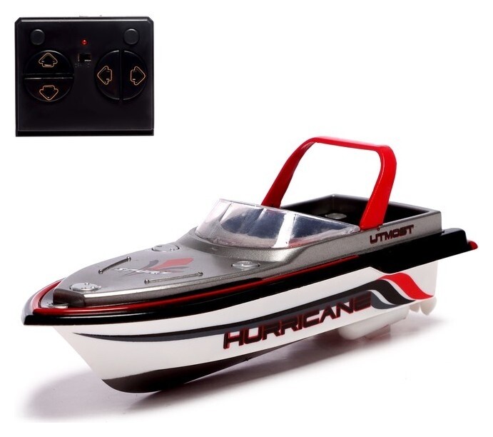 Катер радиоуправляемый Mini Boat, работает от аккумулятора, цвет красный  