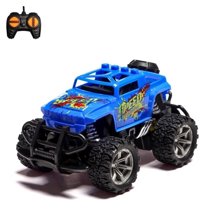 Джип радиоуправляемый «Кросс», работает от аккумулятора, цвет синий  