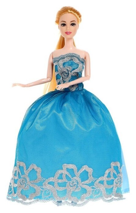 Кукла-модель шарнирная «Лили» в платье, цвет голубой  