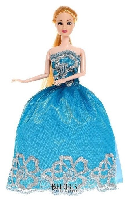 Кукла-модель шарнирная «Лили» в платье, цвет голубой NNB