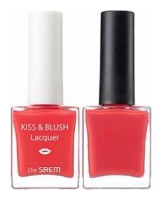 Набор лак для ногтей + Тинт для губ и румяна Kiss & Blush Lacquer & Kissholic Nails The Saem