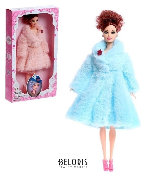 Кукла-модель «Инна» в шубе, цвет голубой NNB