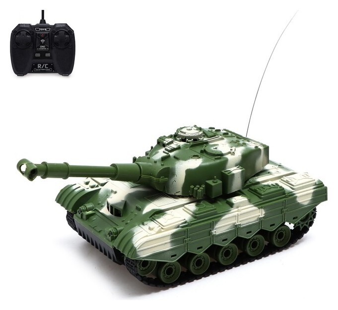 Танк радиоуправляемый «Атака», световые и звуковые эффекты, работает от аккумулятора, цвет зелёный  