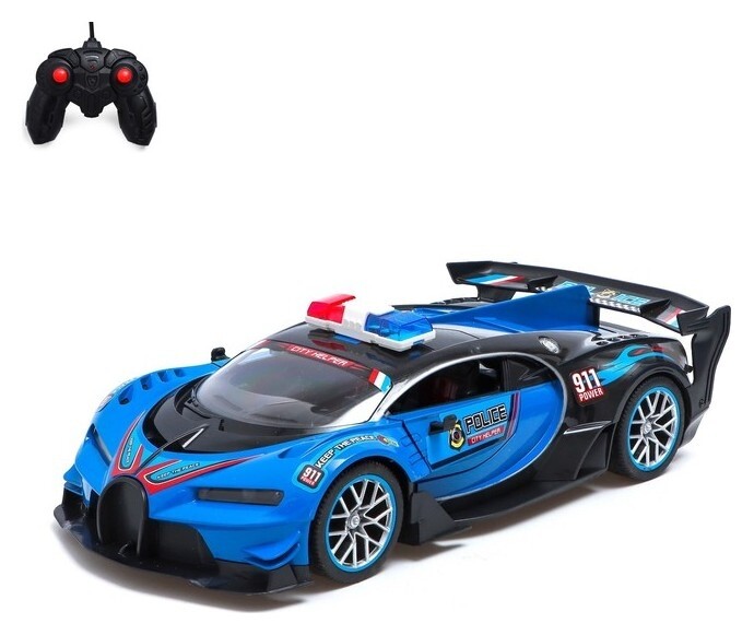 Машина радиоуправляемая «Дорожный патруль», 1:12, открываются двери, цвет синий  